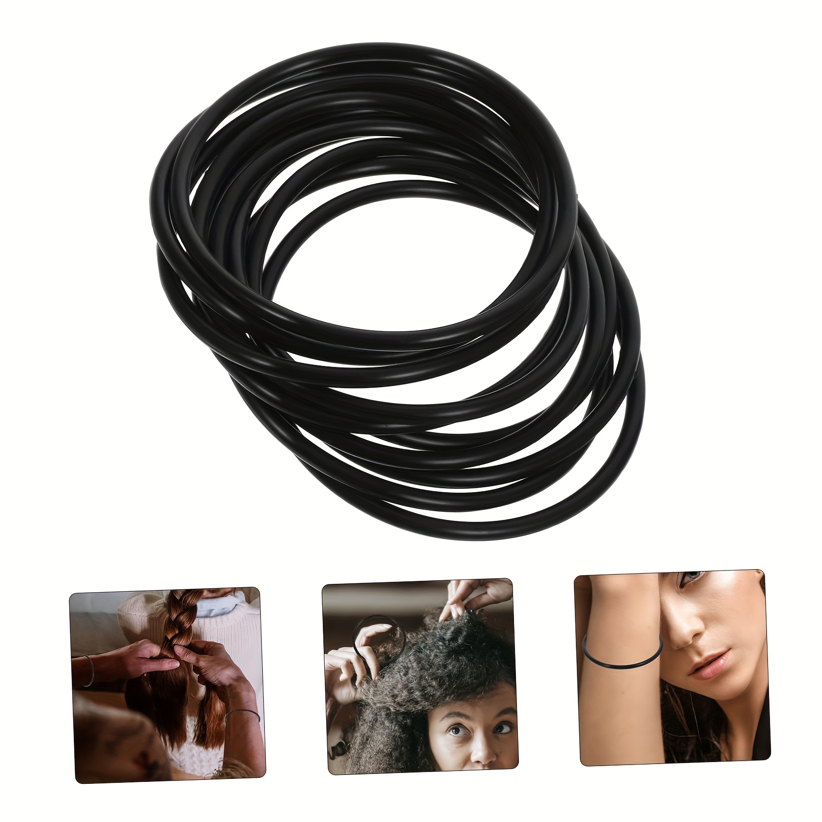 10pcs Silicone Wristbands Skin-Friendly Bracelets for Women