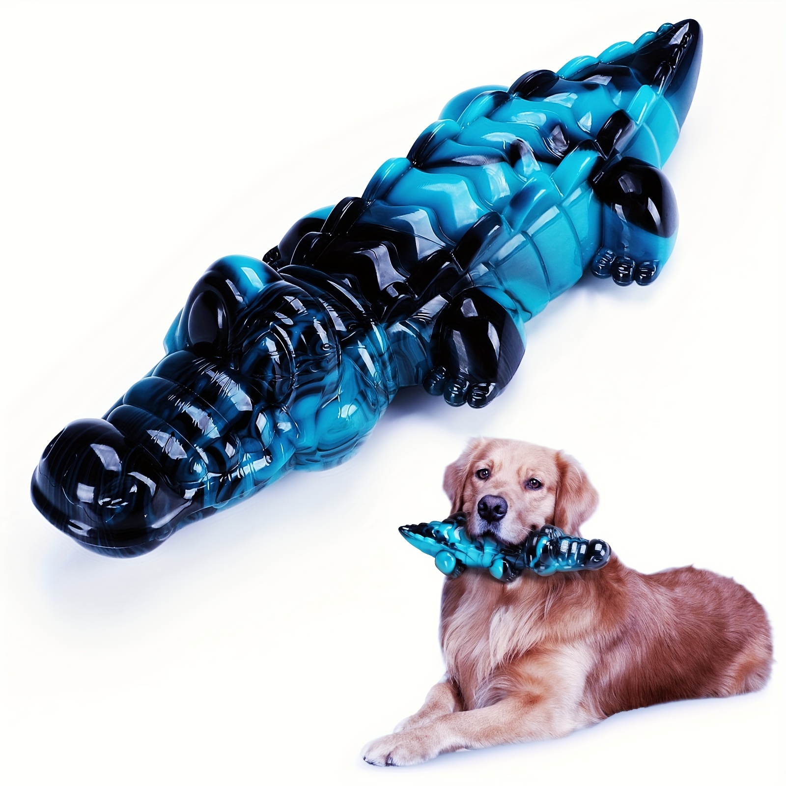 

Durable Nylon Alligator Dog Chew Toy - Teeth Cleaning & Interactive Play For Medium Breeds, Dog Training Toy