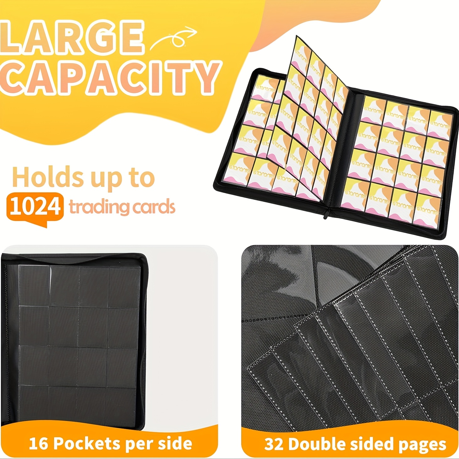 premium binder 16 pocket 1024 pockets trading card - Temu Germany