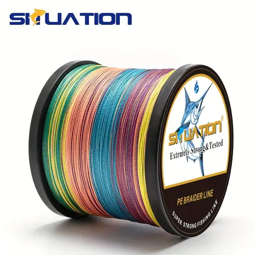 300m 328yds or 500m 546yds 4 strand braided pe fishing 100 lb test wear resistant smooth casting line with multi color options for fishing vibrant tackle extremestrength material