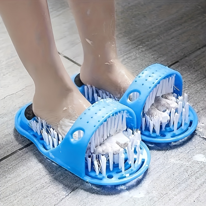 non electric foot scrubber and massager multifunctional foot cleaning brush slipper exfoliating foot spa for bathroom shower ideal for home and outdoor use suitable for men and women details 0