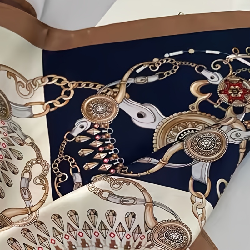 Women's 100% Silk Scarf & Headband Set, Vintage Style