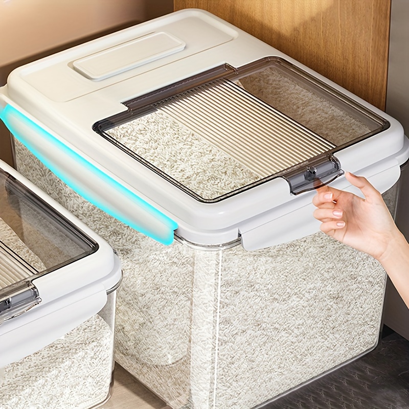 Ceramic Food Storage Containers Ceramic Rice Bucket Rice Jar With Lids Large Kitchen Grain Storage Tank Ceramic Rice Storage Container Food Dispensers Traditional Grain Dispenser Rice Cylinder(C,Capac