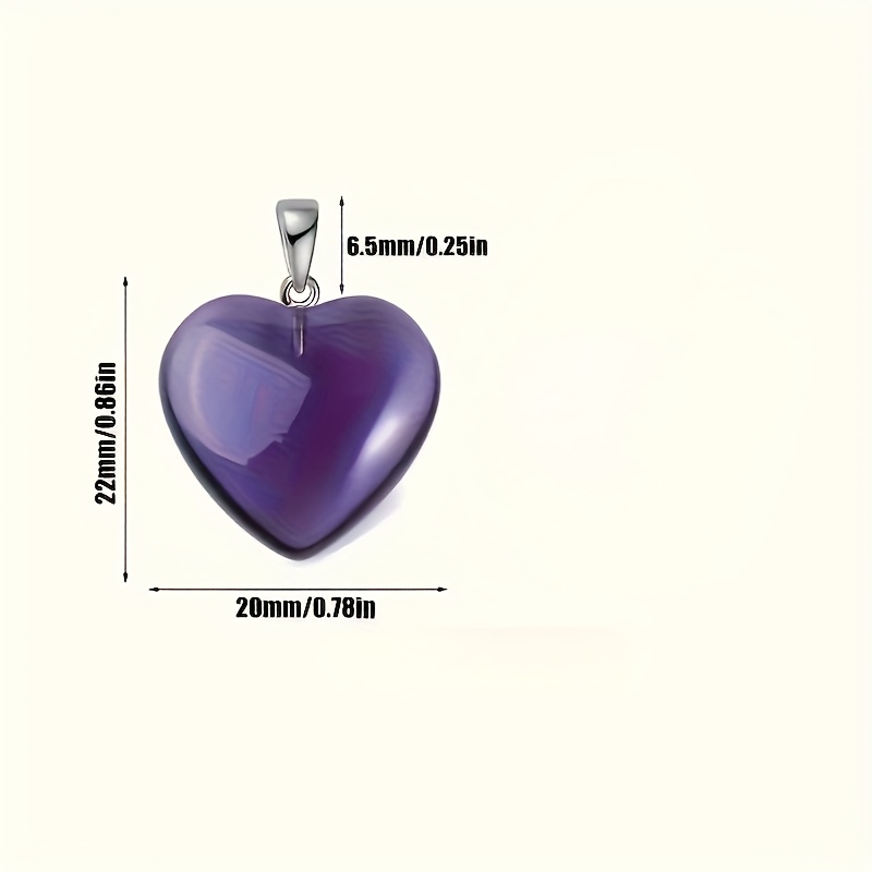 Heart Pendant Set with 40 Random Colour Natural Charms