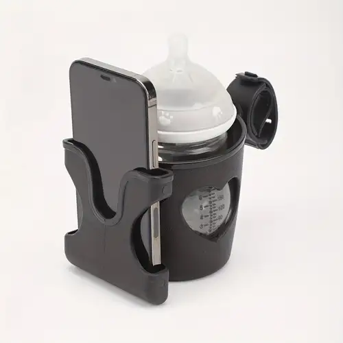 3 In 1 Stroller Cup Holder With Snack Tray & Phone Holder, Universal Stroller Snack Tray For Baby Bottle, Removable Stroller Cup Holder Stroller Attachment Stroller Accessories For Watch Video, Travel