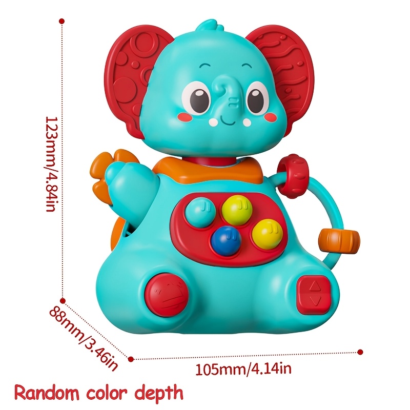 Multi-functional Elephant Suction Cup Toy with Whistle Function