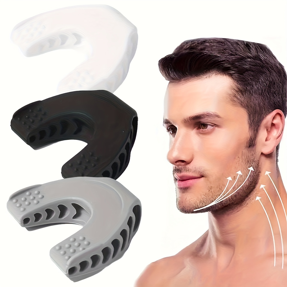 1pc Jaw Trainer with C-Shaped Masseter - Exerciser for Men and Women, Activates and Tones Facial Muscles, Jaw Movement and Facial Exerciser