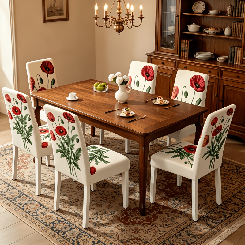 TEMU Coussin d'assise extensible, Housses de chaise élastiques avec imprimé de dessin , Utilisation toutes pour la décoration de , salon, hôtel et