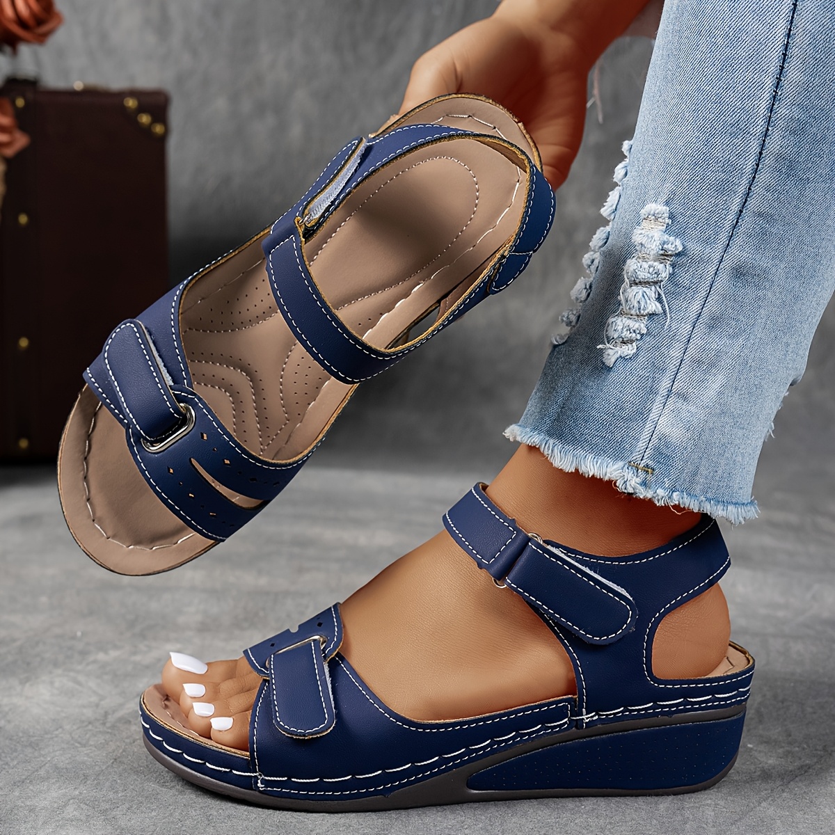 Elegant Wedge Heeled Sandals For Women For Women - Summer Footwear