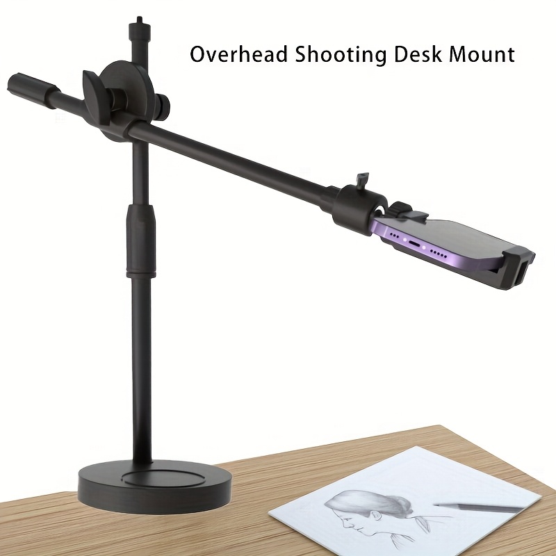 Adjustable Universal Mobile Phone Holder For Live Streaming And Selfie Photography Overhead Shooting Desk Mount