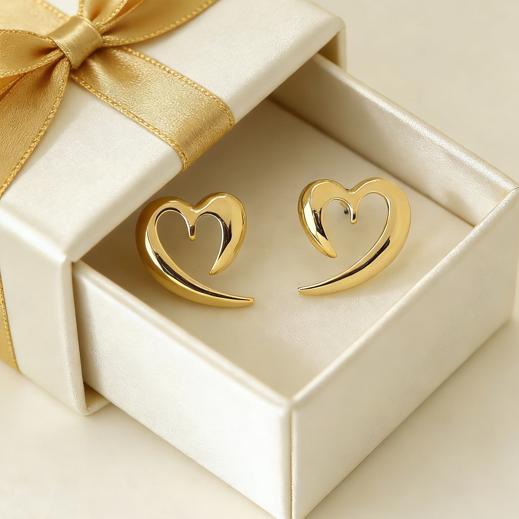 TEMU Modische, exquisite, elegante leicht luxuriöse herzförmige Valentinstag-Ohrringe für Damen, ideal als Urlaubsgeschenk, für Dates, , Partys,