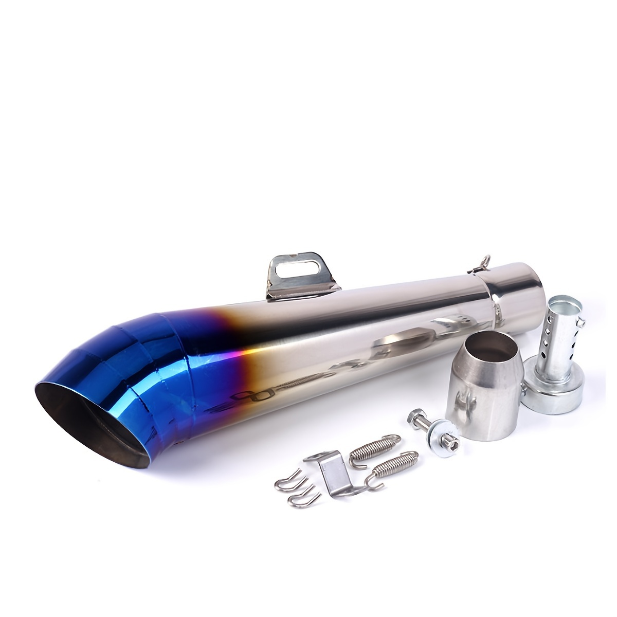 1pc 51mm universal stainless steel motorcycle exhaust pipe off road compatible built in db killer   performance upgrade for most motorcycles details 4