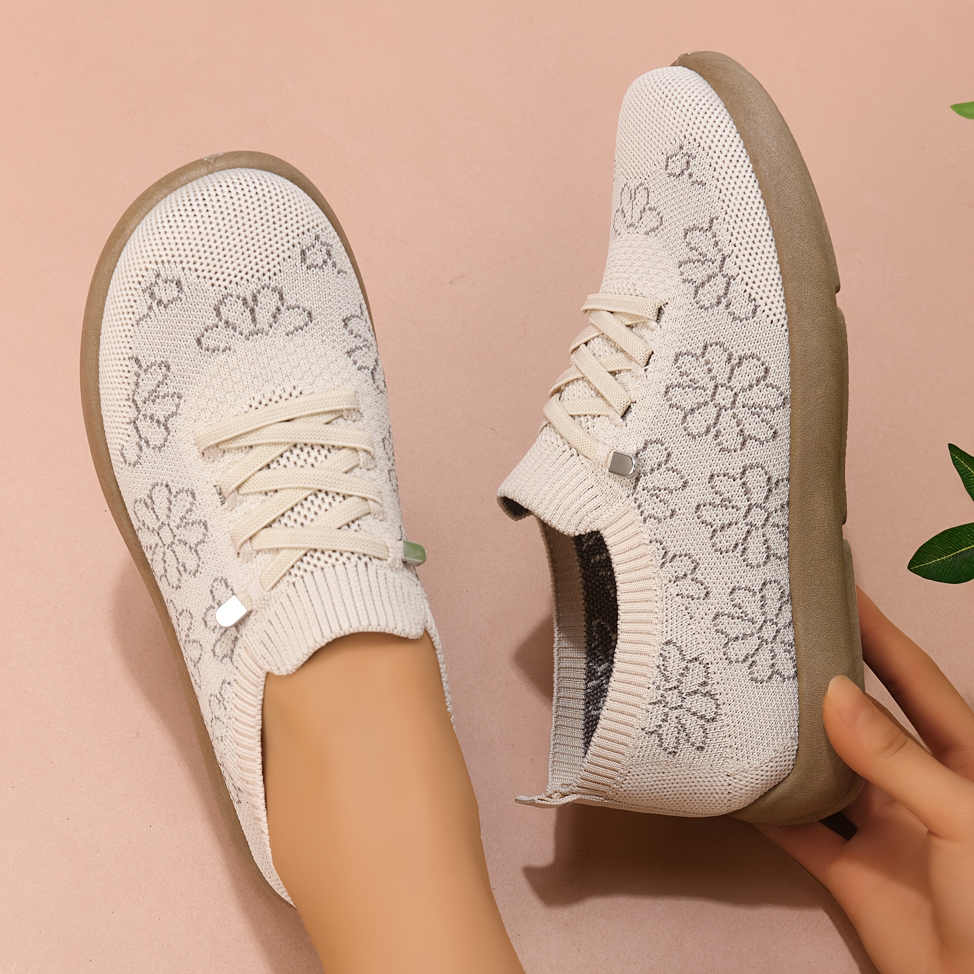 E-shop Damen Slip-On Freizeit Sportschuhe, Bequeme Schuhe mit weicher Sohle für , geeignet für alle Jahreszeiten, flache Walking Schuhe mit Print,