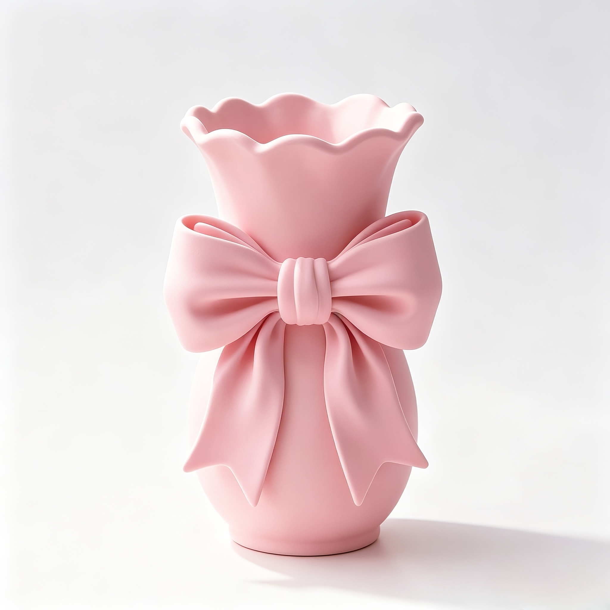 TEMU 1pc Coquette Bow Vase, Aesthetic Decor Flower Vase, Elegant Tabletop Ornament, Cute Centerpiece, Decor For Dresser, Bedroom, Living Room, Ideal