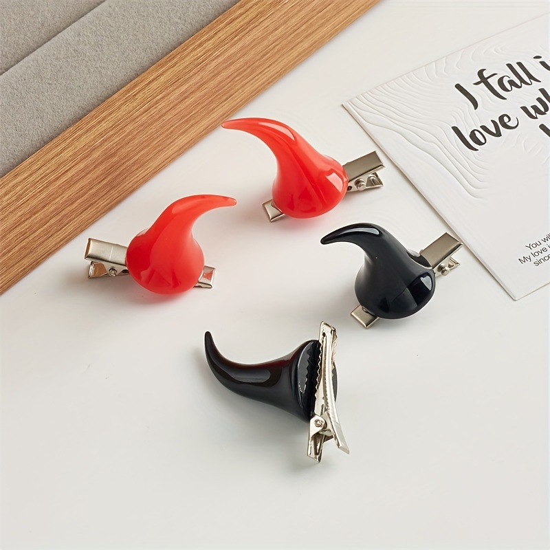 

2pcs, Hair Clip Halloween Devil Horn, Card Hair Accessories Creative Personality Clip Headwear Hair Accessories, Horn Hair Decoration Headwear Creative Personality Headwear Cos Props