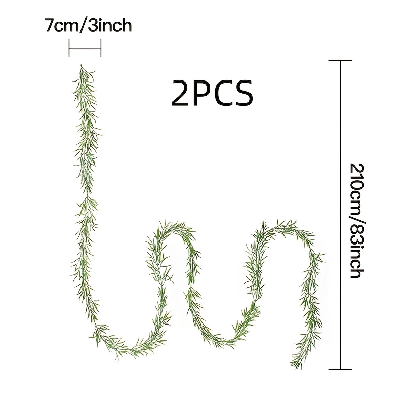 Image of 2-pack Vine Artificial Flowers, Hanging Rose Ivy For Home, Hotel, Wedding, Party, Garden Art Decor, Craft Arrangement