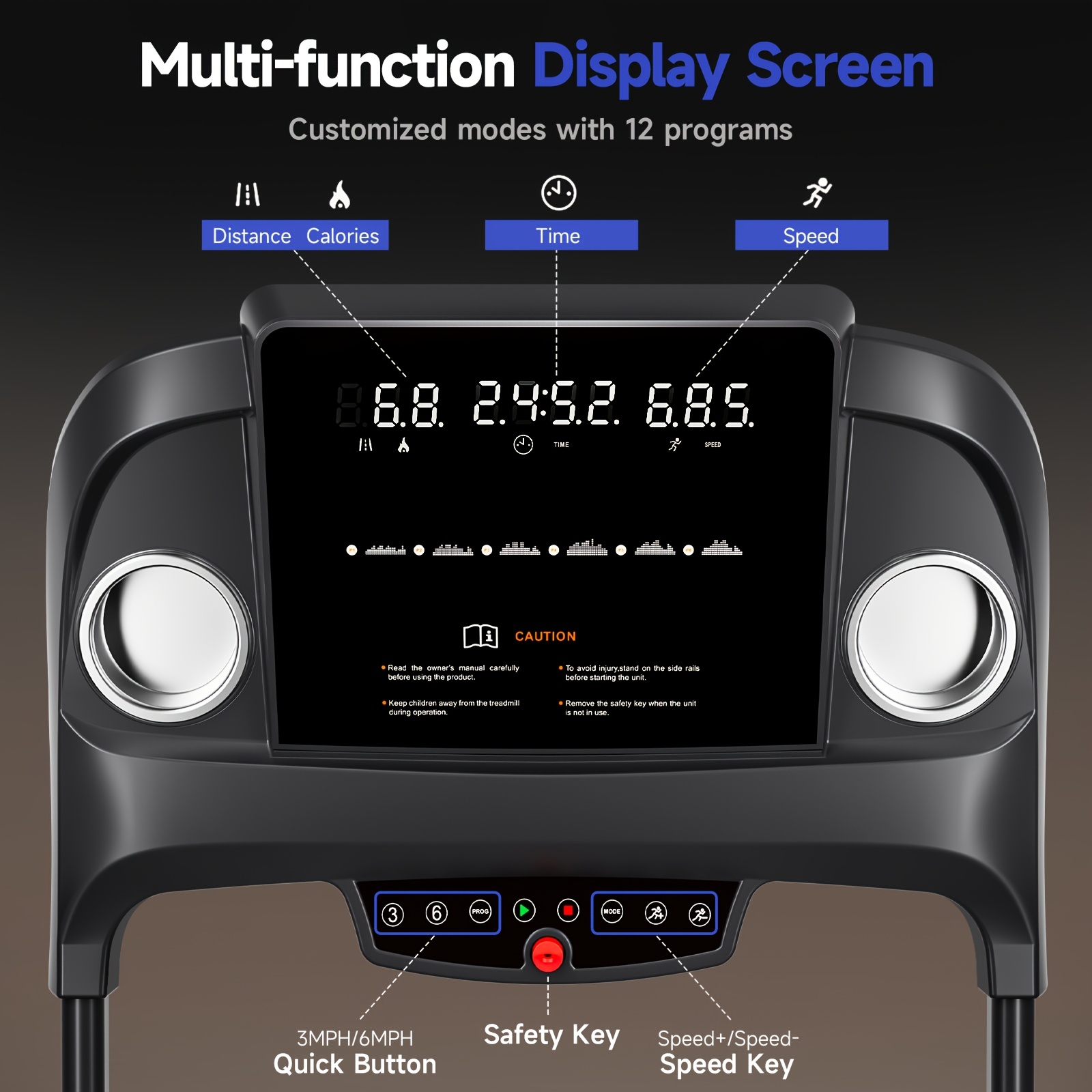 in home treadmill auto fold mph running incline Temu