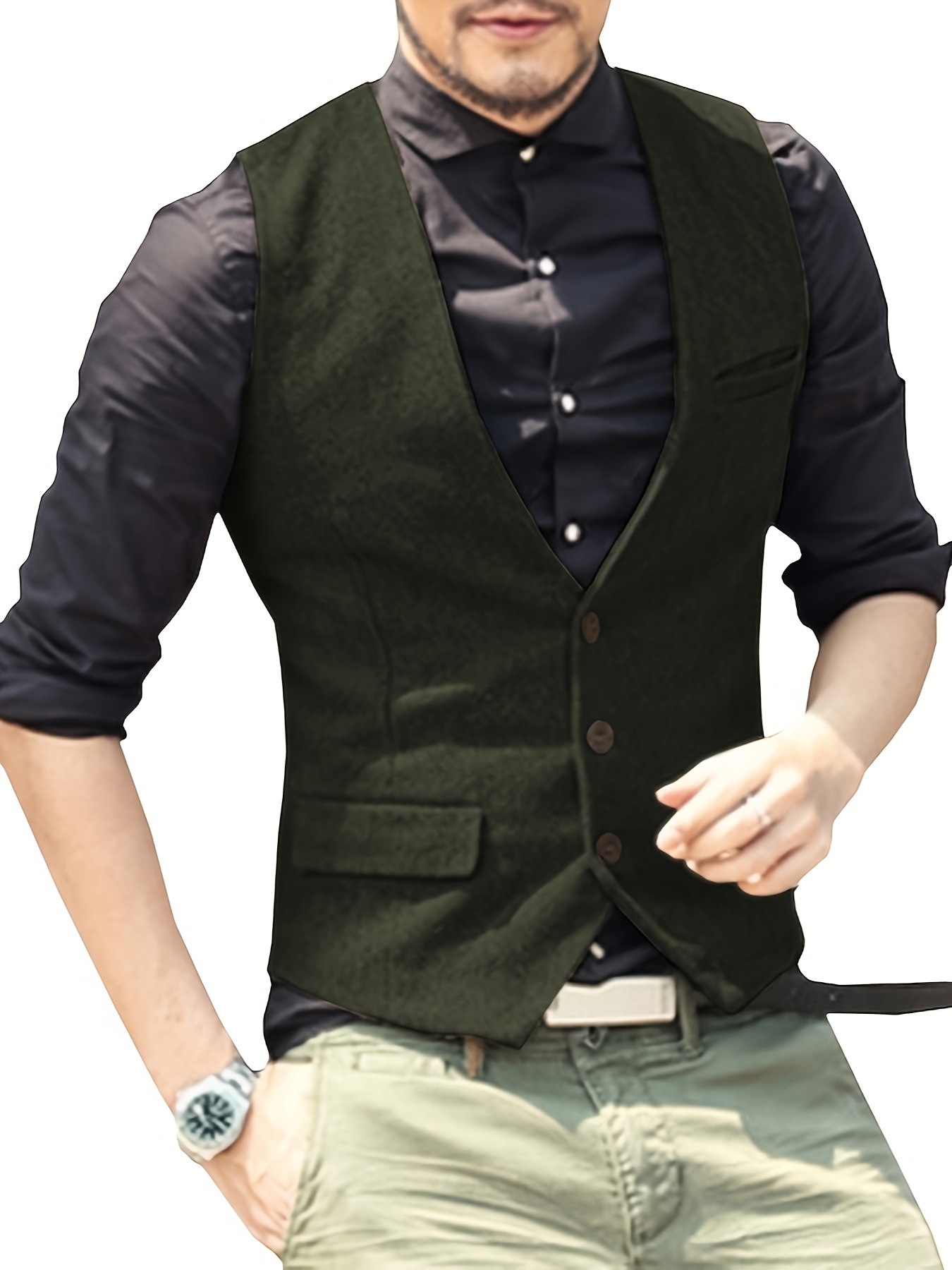 chaleco formal vintage hombre chaleco estructurado sin Temu Ecuador