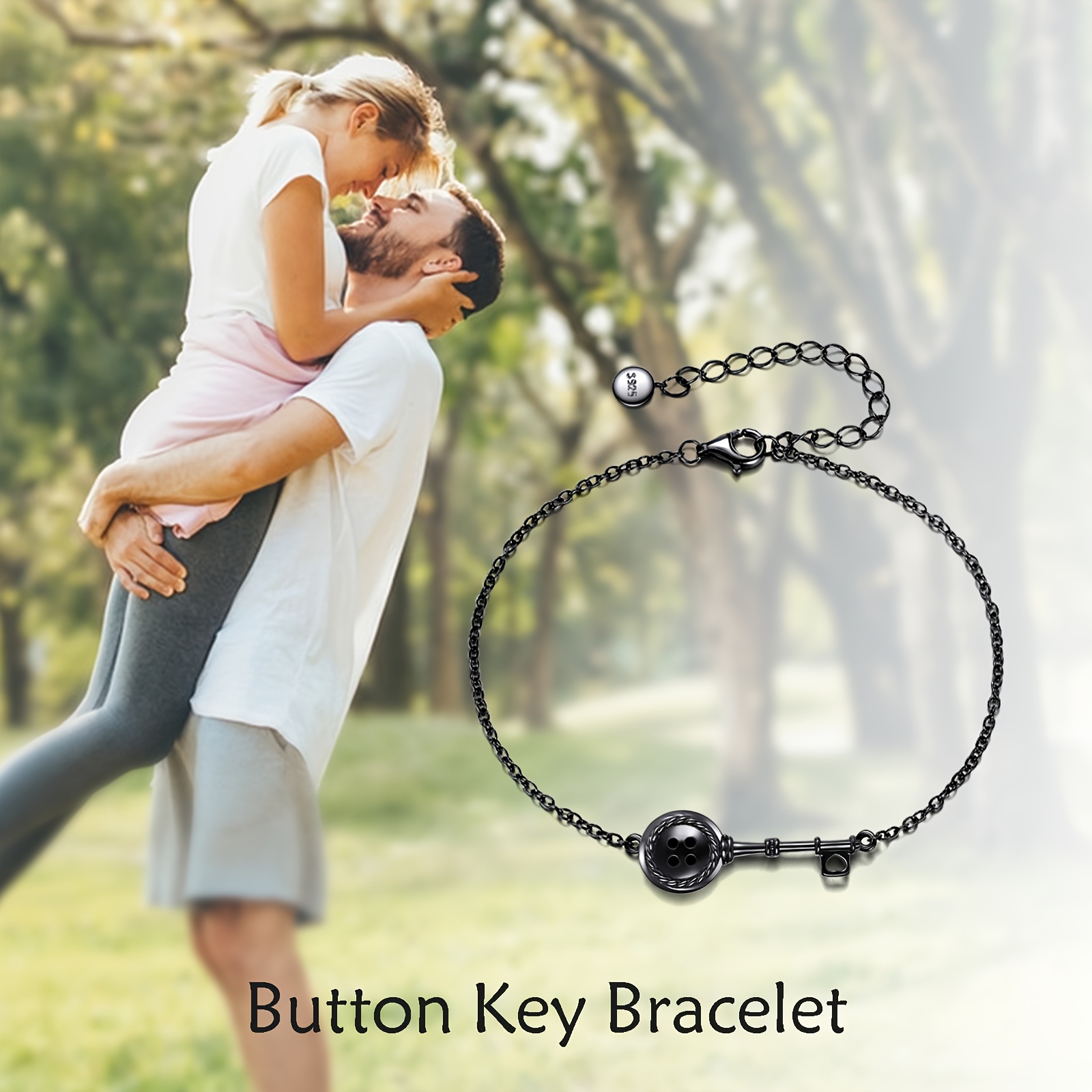 Sterling Silver Key Charm Bracelet for Women