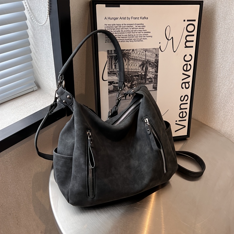 New Large-capacity Versatile Matte Pu Crossbody Bag, Suitable For Casual Daily Commuting, Water Bucket Storage, And Travel Tote Bag