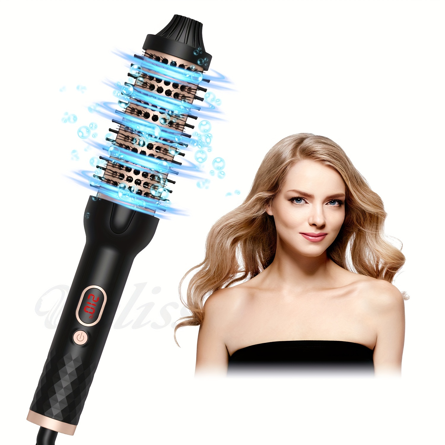 

3-in-1 Ionic Hair Curler Straightener Brush Heated Curling Brush Hair Dryer Brush Professional Salon Hot Air Brush Gifts For Women Mother's Day Gift