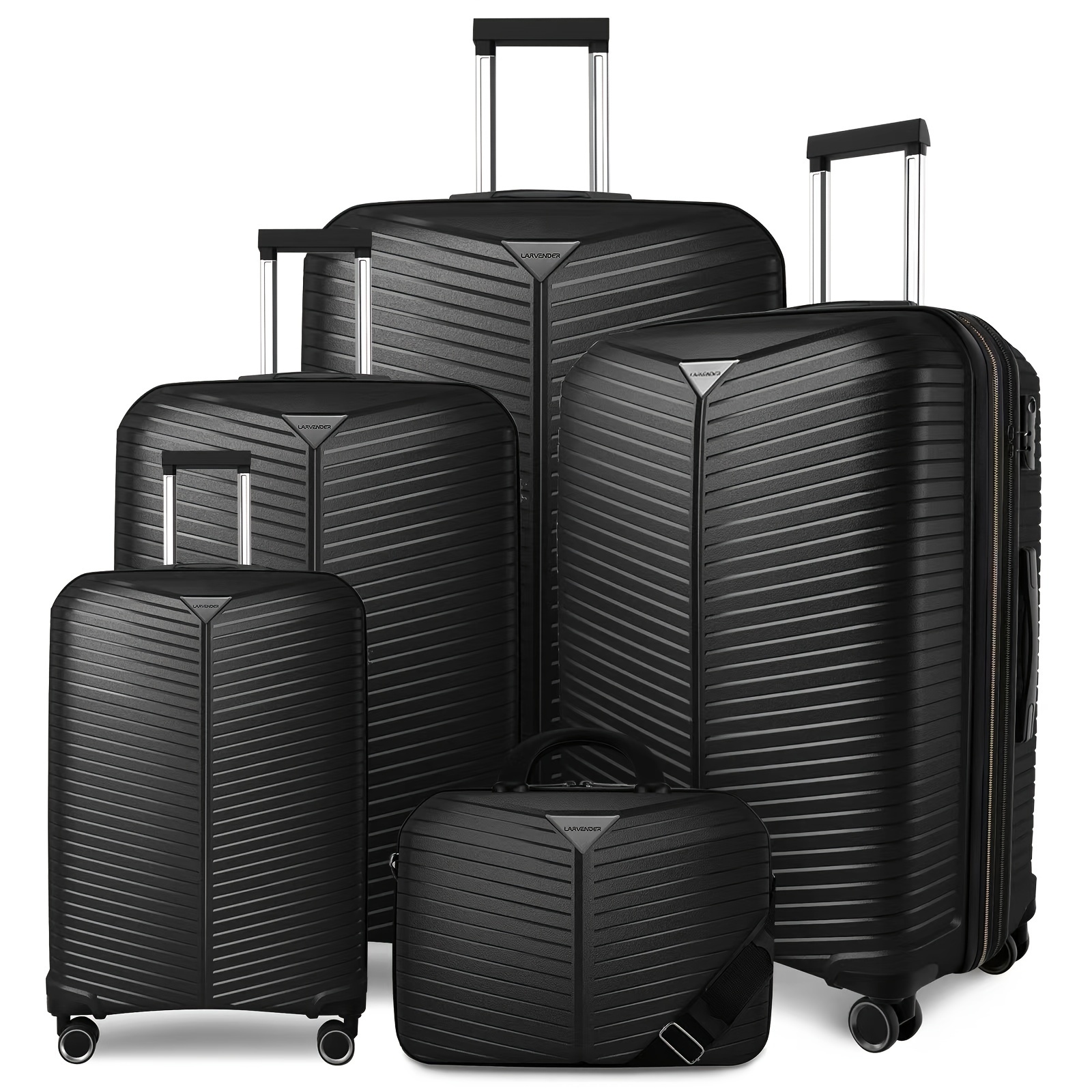 

Luggage Sets 5 Piece, (only 24"&28") Pp Suitcase With Spinner Wheels, Tsa-approved Lock,