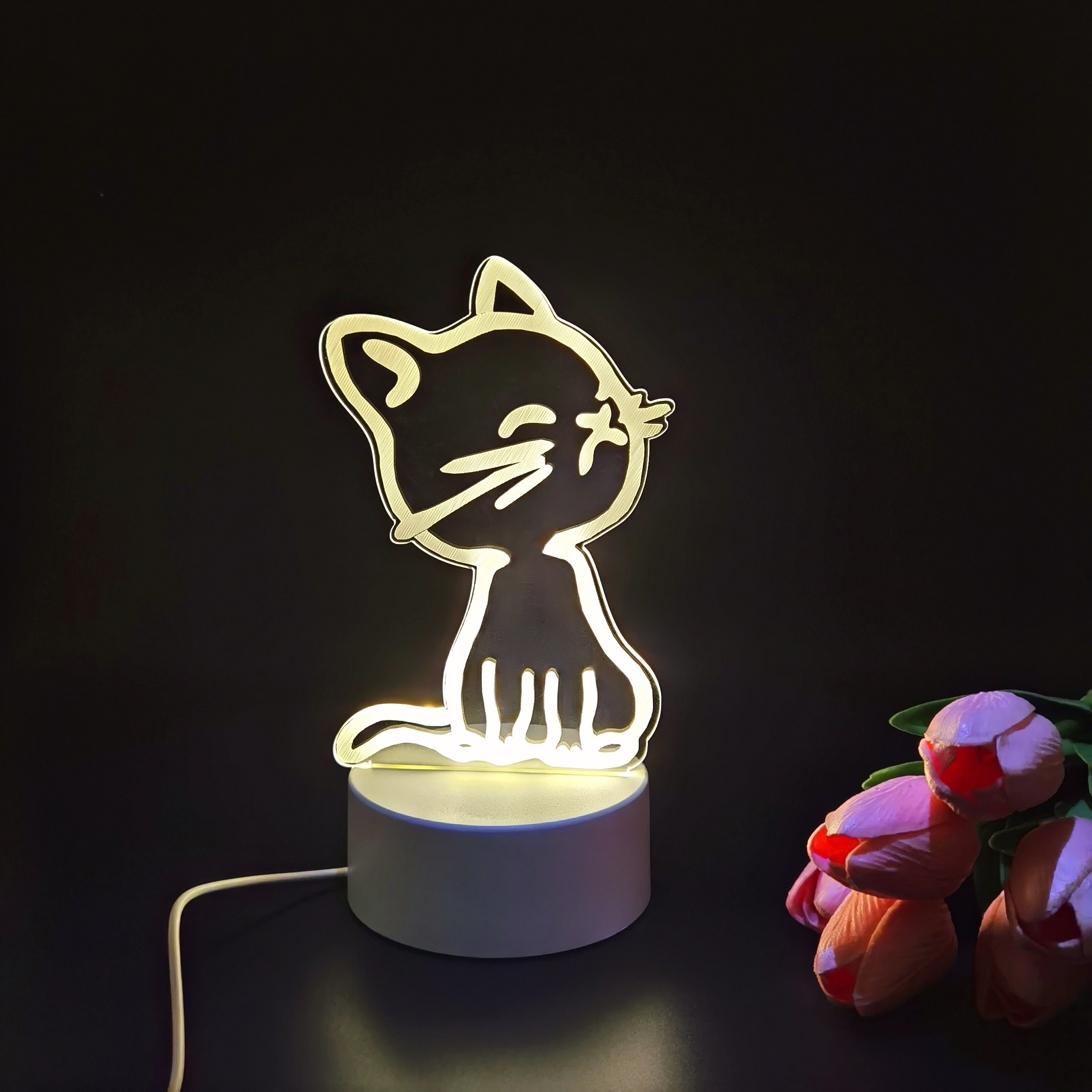 Cat shaped night deals light