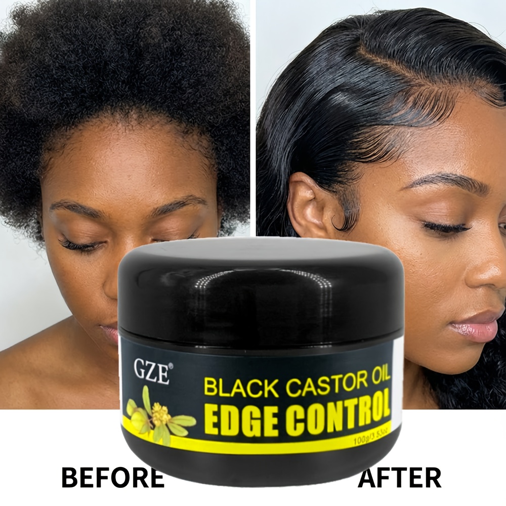 gze african black castor oil edge control hair wax pomade
