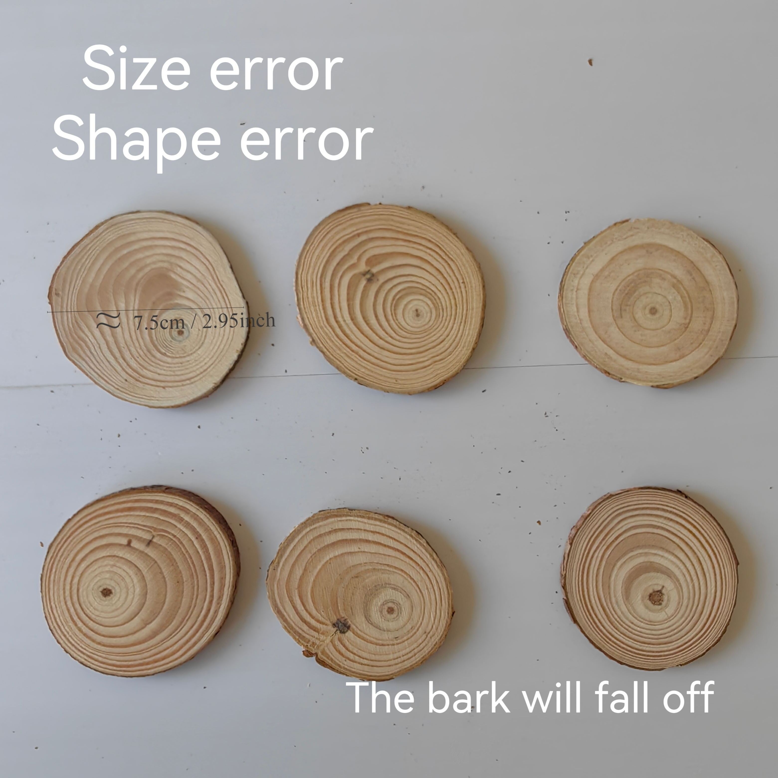 A Variety Specifications Natural Round Pine Wood Pieces Ring Temu