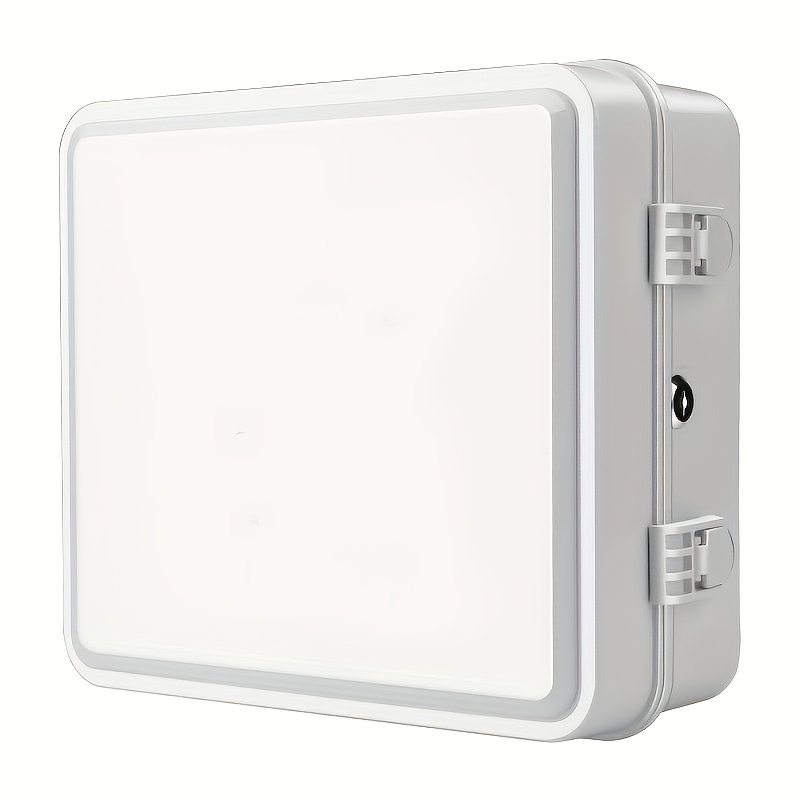 TEMU 1pc-2pcs Outdoor Lockable Weatherproof Abs Electrical Box, Junction Box For Security Monitoring Cables & Electric Meters
