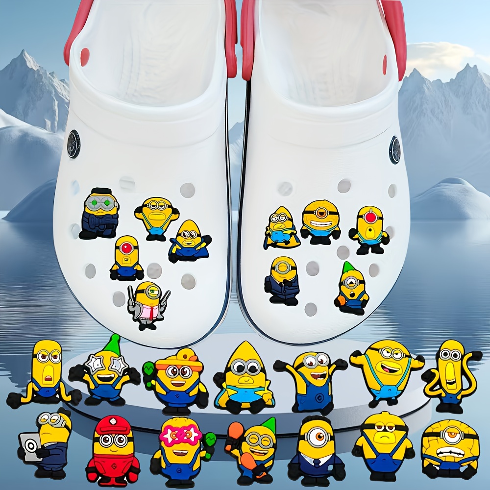 

Minions Bohemian Style Shoe Decoration, Detachable Plastic Design, Suitable For Slippers And Sandals, Perfect Gift For Animation Fans