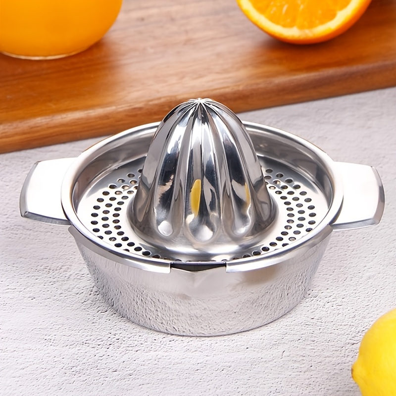 orangensaftpresse edelstahl handpresse schüsselfilter