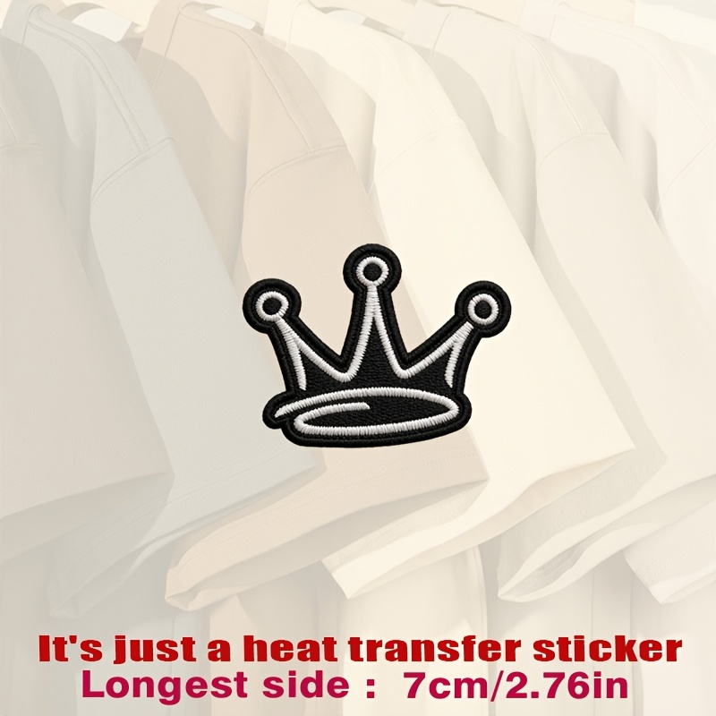 TEMU Black And Patch, Featuring Detailed And Base Design On A Black Fabric Background., Heat Transfer Stickers Are Suitable For Flat Fabrics Such ,