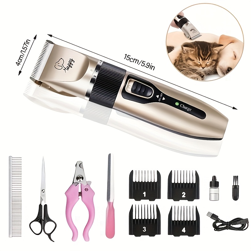 

12 In 1 Hair Trimming Set - Electric Precision Scissors With Gentle Hair Trimming Technology - Professional Grooming At Home, Silent Scissors Suitable For Dogs And Cats.