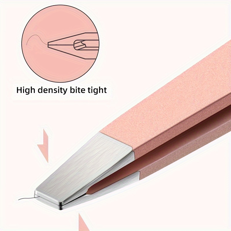 4pcs precision stainless steel tweezers for eyebrow hair facial hair removal blackhead slant tip angle tip pointed tip details 3