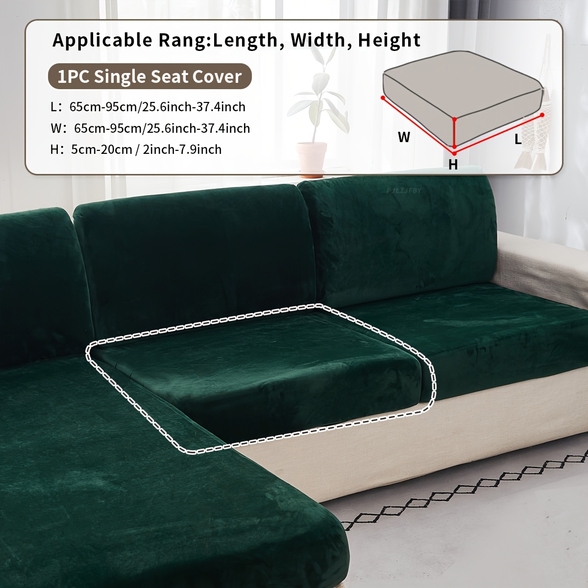 TEMU 1pc Velvet Sofa Slipcover, Solid Sofa Cover, Stretch Fabric, Suitable For , Washable, Sofa Protector, Fits Multiple Sofa Sizes, Multiple Colors