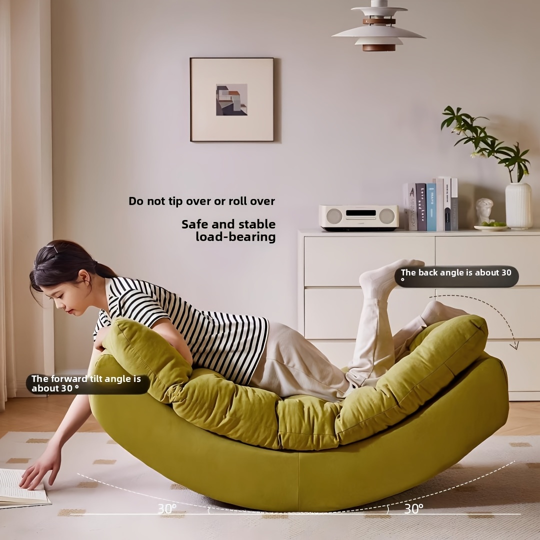 Moon Rocking Chair/Leisure Living Room Recliner - a Recliner for Ultimate Lazy Time in The Living Room That Can Be Reclined And Slept On, a Sturdy Reclining Single Sofa Chair, Suitable for Cozy Family Leisure