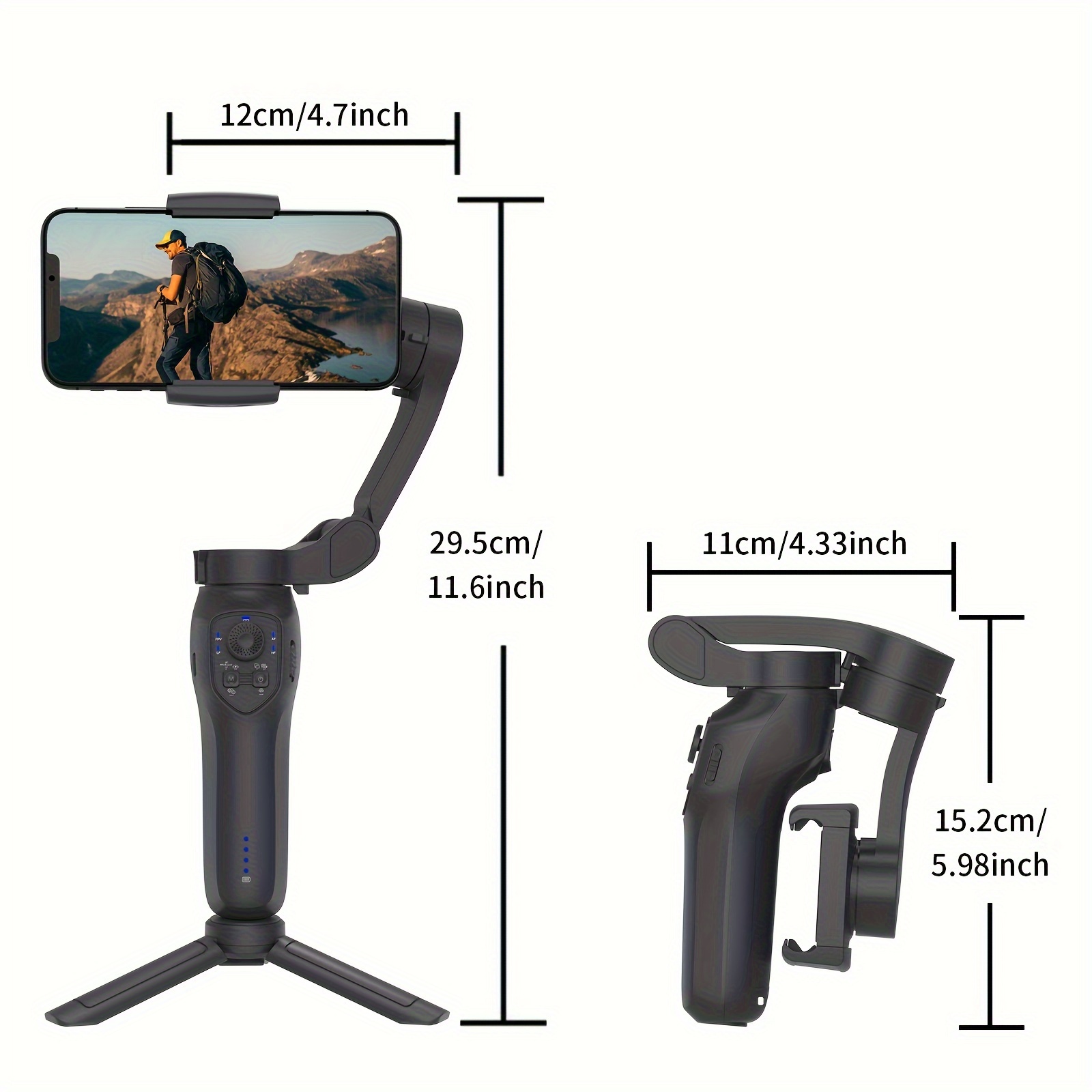 L7C 3 Axis Foldable Gimbal スマホジンバル Amazon.com: COMITOK L7C Pro KIT, Gimbal Stabilizer for