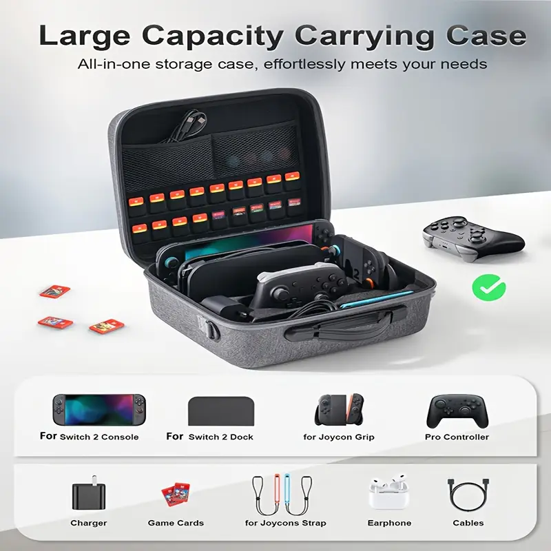 suitable for switch 2 game console storage case switch 2 multi functional protective case portable handbag crossbody bag case accessories Product details 2