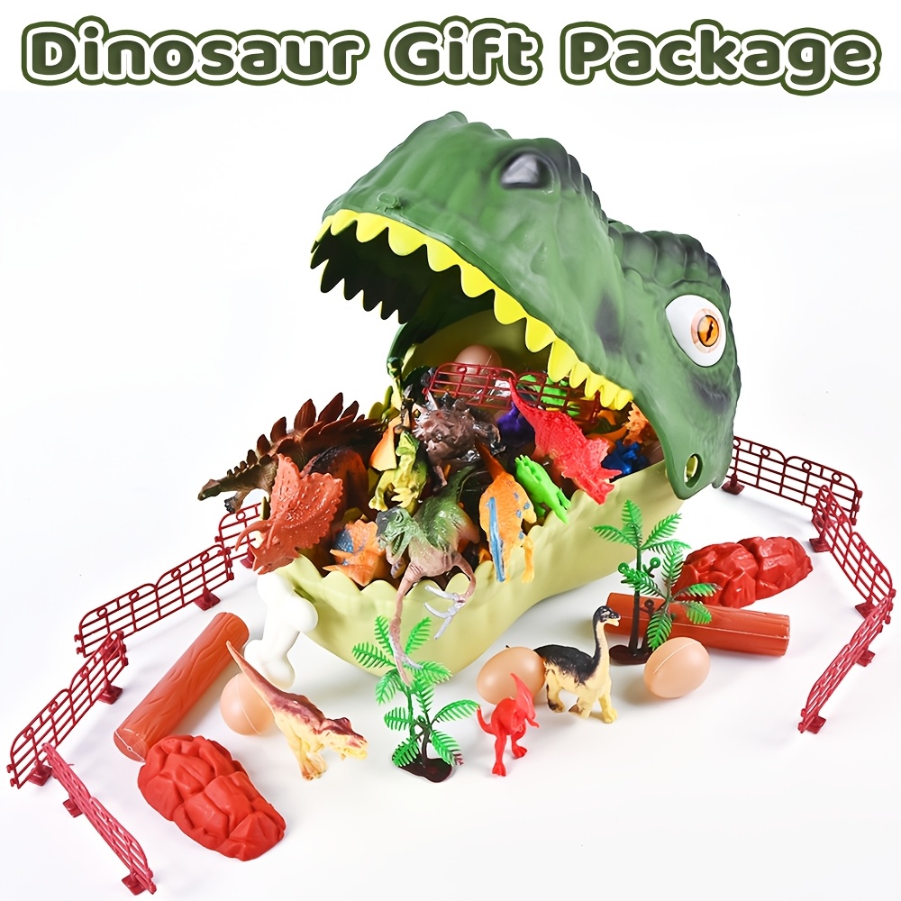 

Dinosaur Toys For -5, 45pcs Realistic Jurassic Dinosaurs Figures With Eggs&trees&fence Playset To Create A , Educational Figures, Great Gift For Toddler