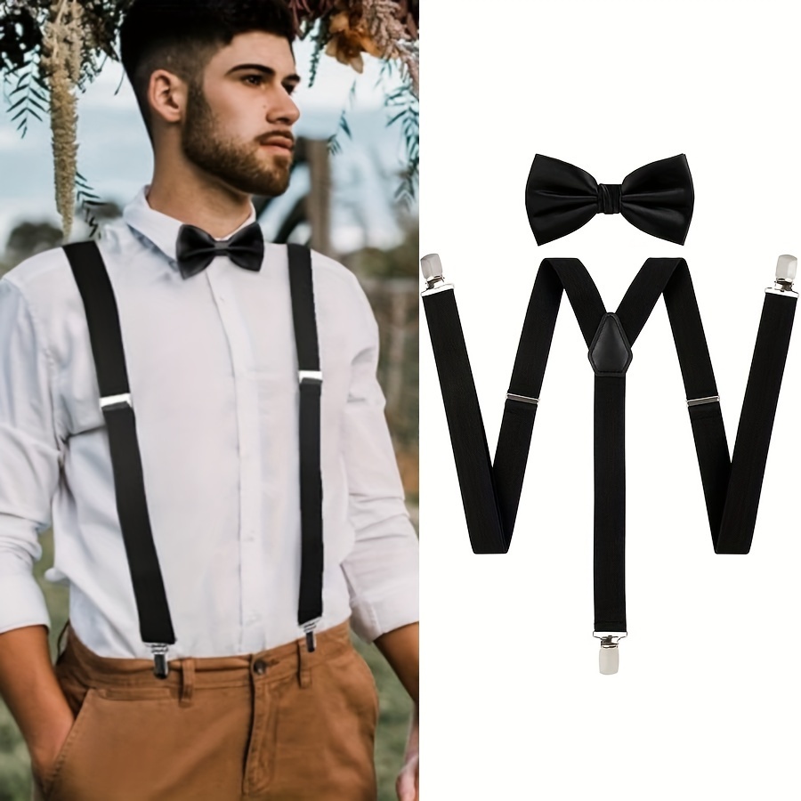 

Adult Men' Bow Tie Set With Adjustable Band For Men's Gift Wedding Party