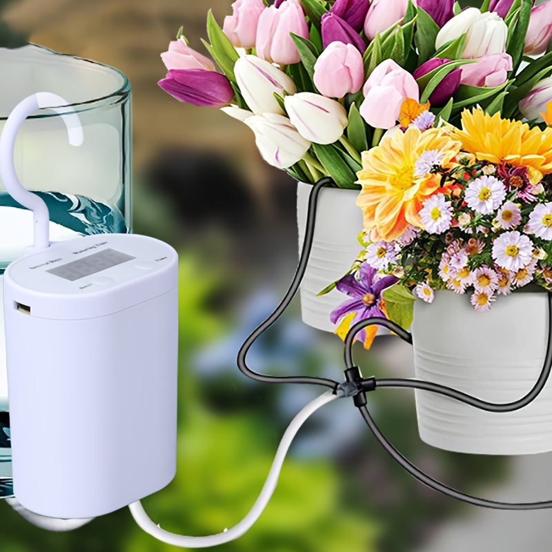 1pc Riego Automático Temporizado Inteligente Para Flores - Temu