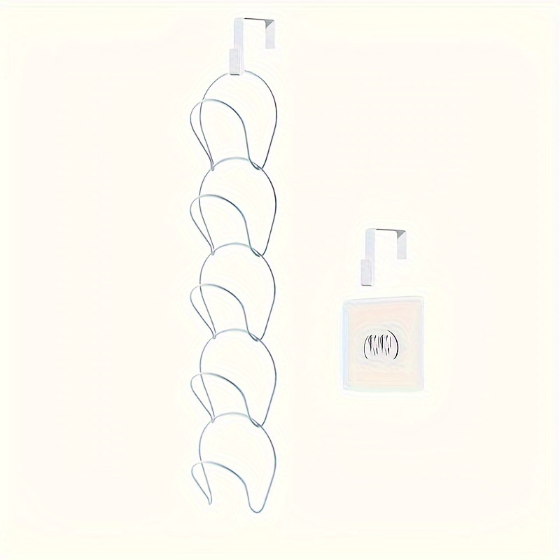 Hat Organizer For Walls & Doors - Baseball Caps, Wigs, Scarves, Handbags & More - Includes 7 Hooks (5 Loops + Hooks)