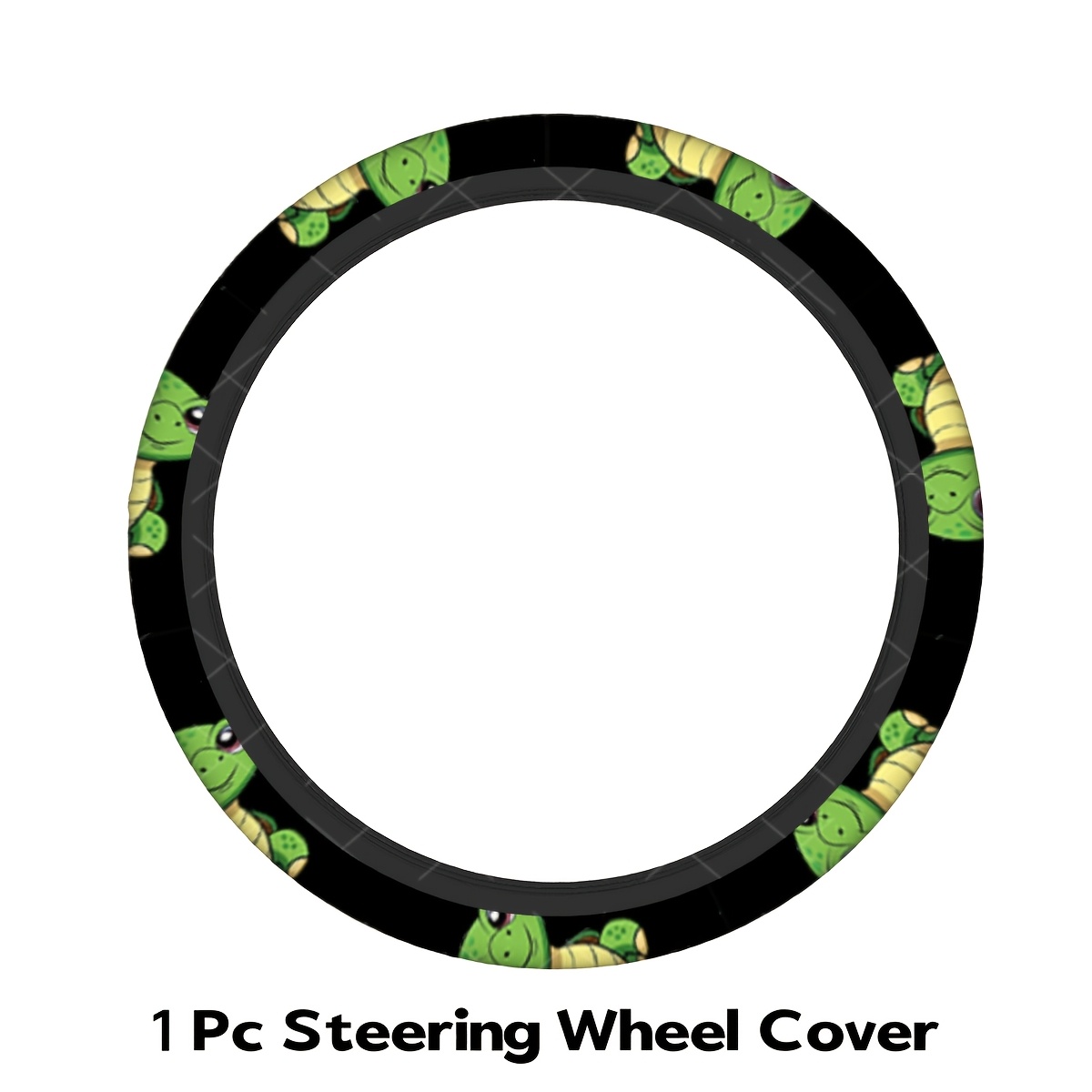 TEMU Turtle Steering Wheel Cover Compatible For Cars, Suvs, Trucks - Cute Turtle Design Steering Wheel, No Required, Hand Drive, Durable Car