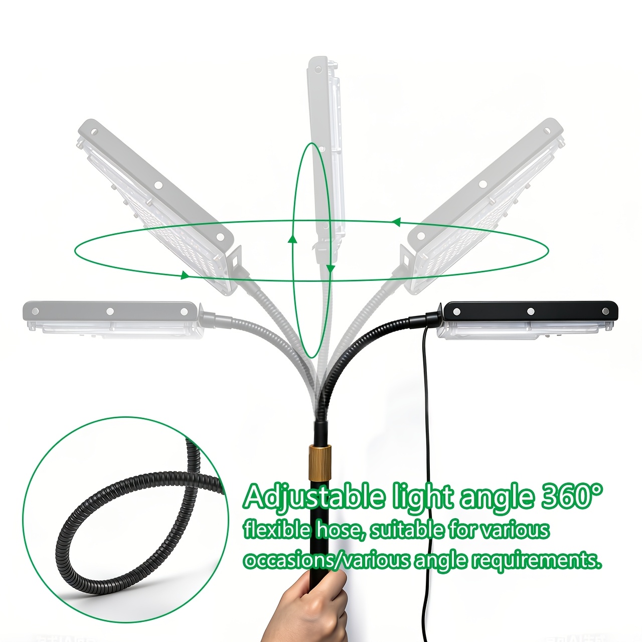 Clamp-Style USB LED Workbench Lamp with Adjustable Height and Angle