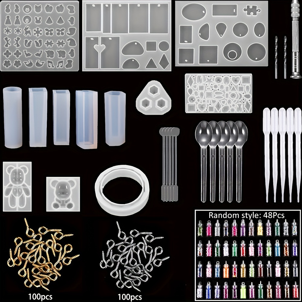 

Diy Jewelry Making Kit: Silicone Epoxy Resin Molds For Earrings, Necklaces, Pendants & Keychains - Craft Your Own Unique Accessories