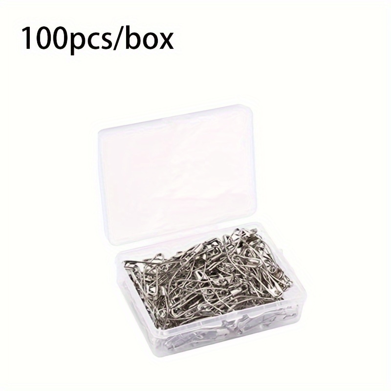 100pcs Curved Safety Pins For Quilting, Sewing Supplies-pins