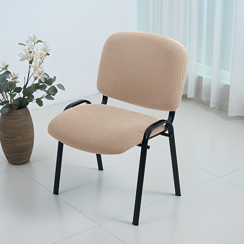 TEMU 2pcs Set Stretch Corn Office Chair Cover, Separate Backrest And Seat Cushion Covers