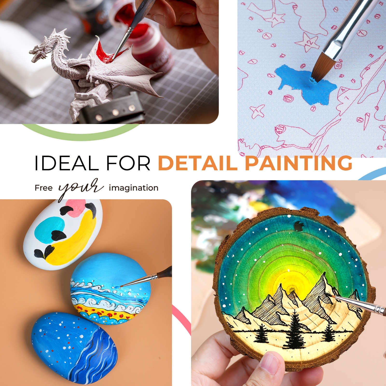 Miniature Paint Brushes - 15pcs Model Making Brushes Set