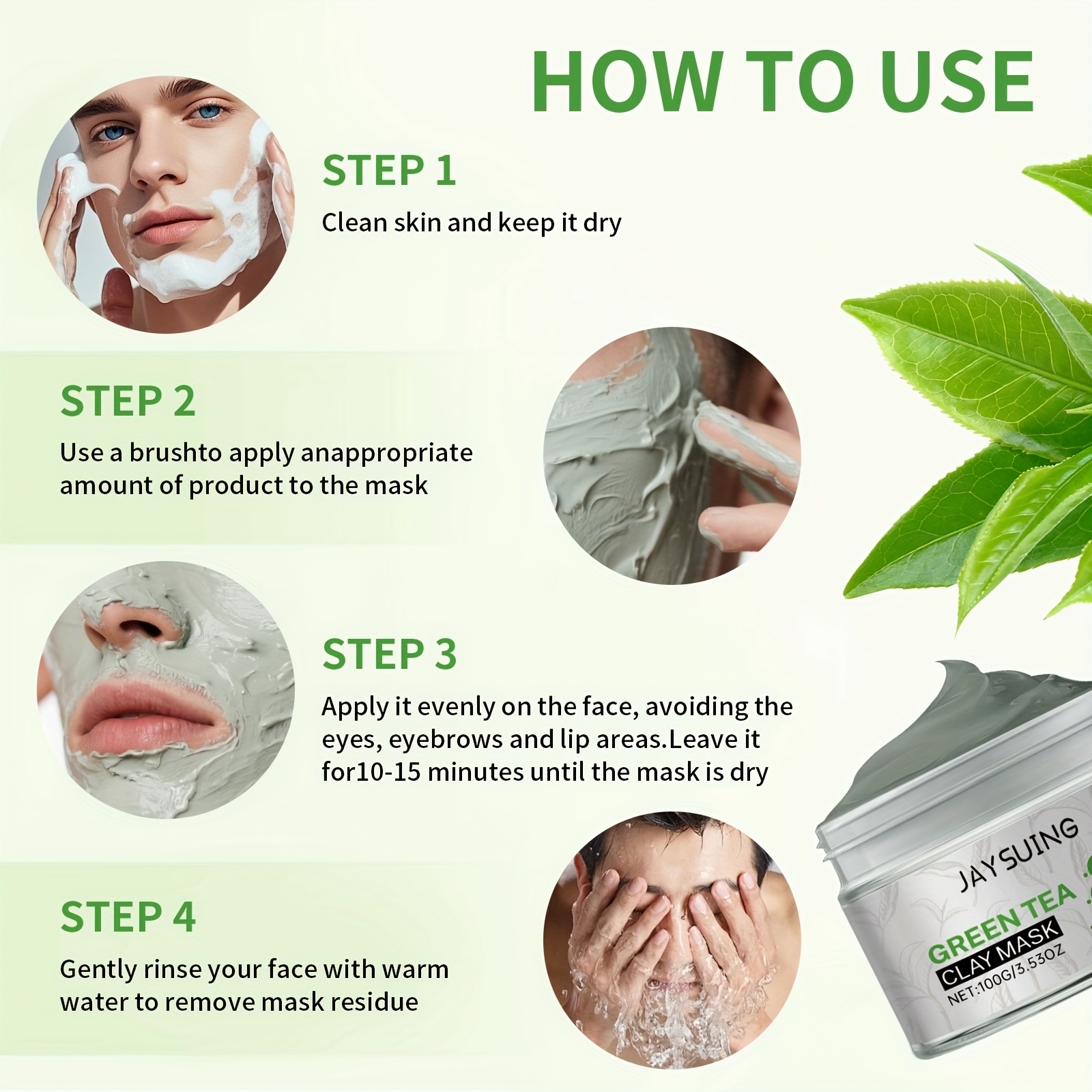 Série de masque de boue et crème nettoyante pour le visage pour hommes, hydratation et nettoyage du visage, convient aux traitements de spa à domicile quotidiens. Contient trois ingrédients doux : curcuma, boue de Morte et extrait d'algues. Un masque nettoyant deux-en-un pour le visage des hommes.